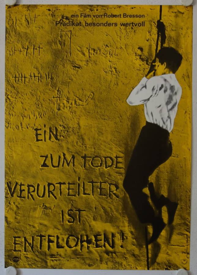 Ein zum Tode Verurteilter ist entflohen originales deutsches Filmplakat